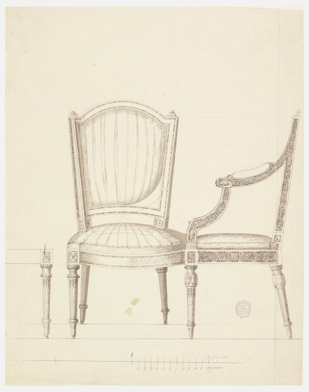 Design for Two Chairs with Alternative Suggestions by Unknown