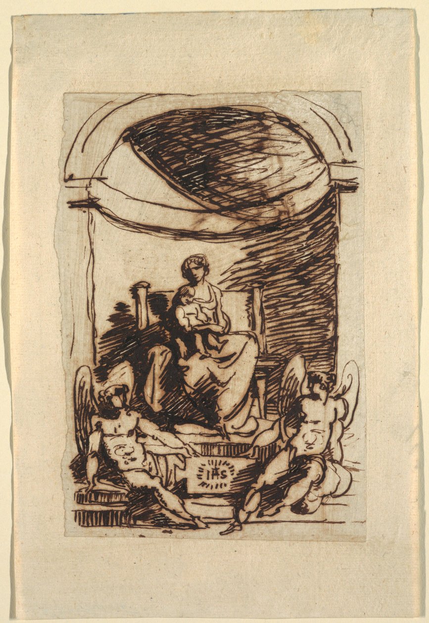 Enthroned Virgin and Child by Unknown