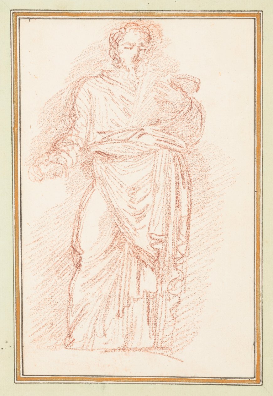 Drawing, Robed Figure with Tie Around Waist, ca. 1759–70 by Unknown