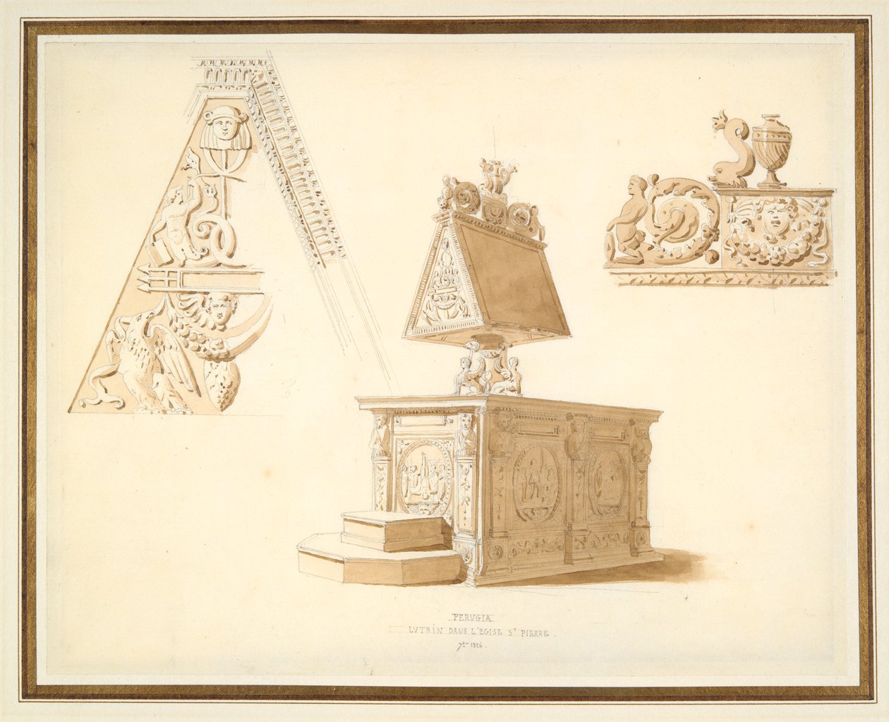 Studies of a Lectern in Perugia by Unknown