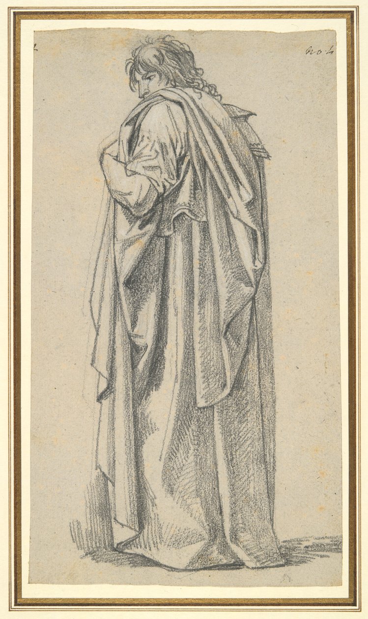 Study of a Man in a Roman Cape by Unknown