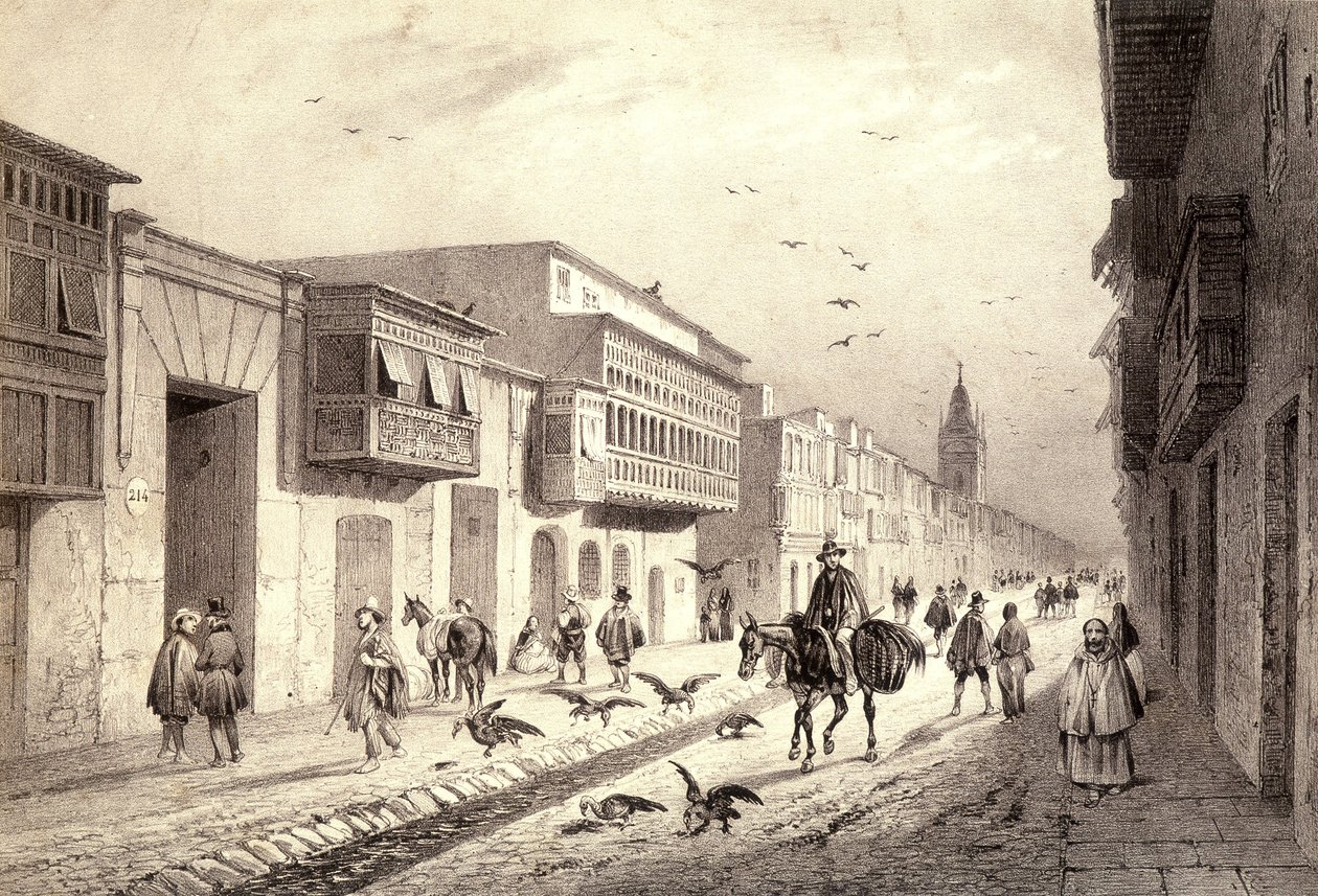 A Street in Valladolid in Lima, Peru. by Unknown artist