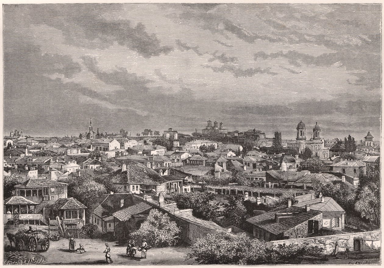 View of Bucharest During the XIX Century by Unknown