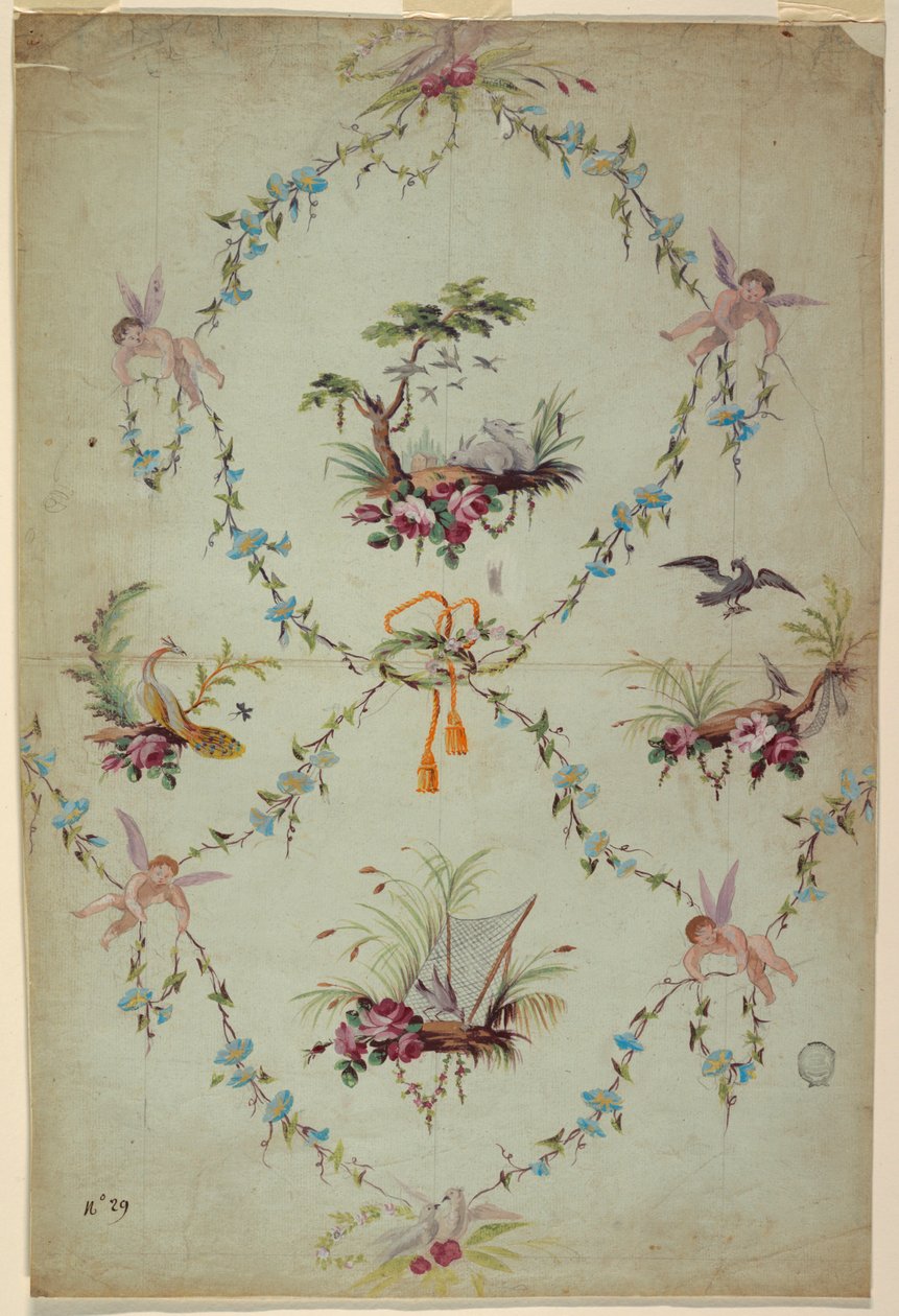 Design for a Silk Brocade by Unknown artist