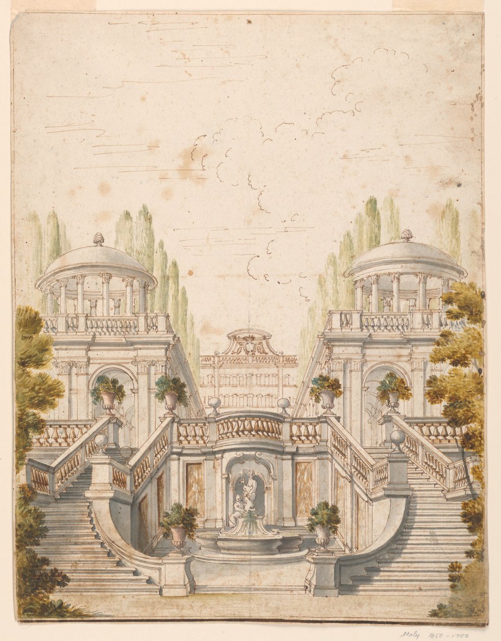 Garden and Villa by Unknown artist