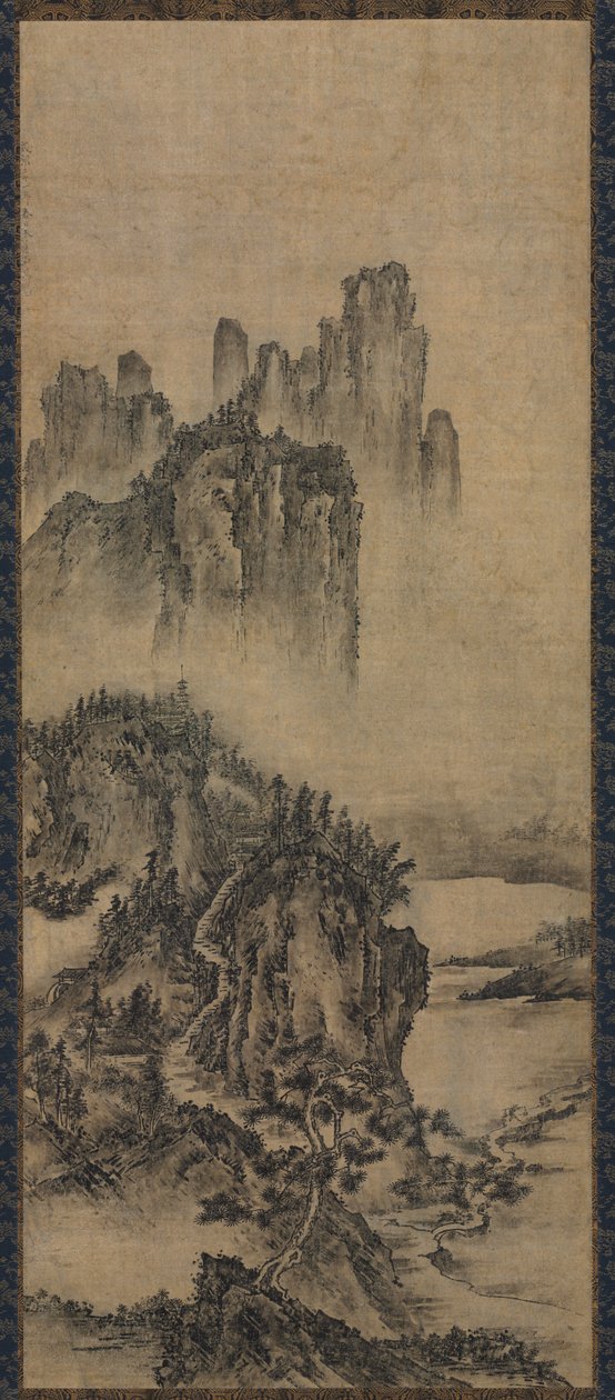 Landscape with a Distant Temple by Unknown artist