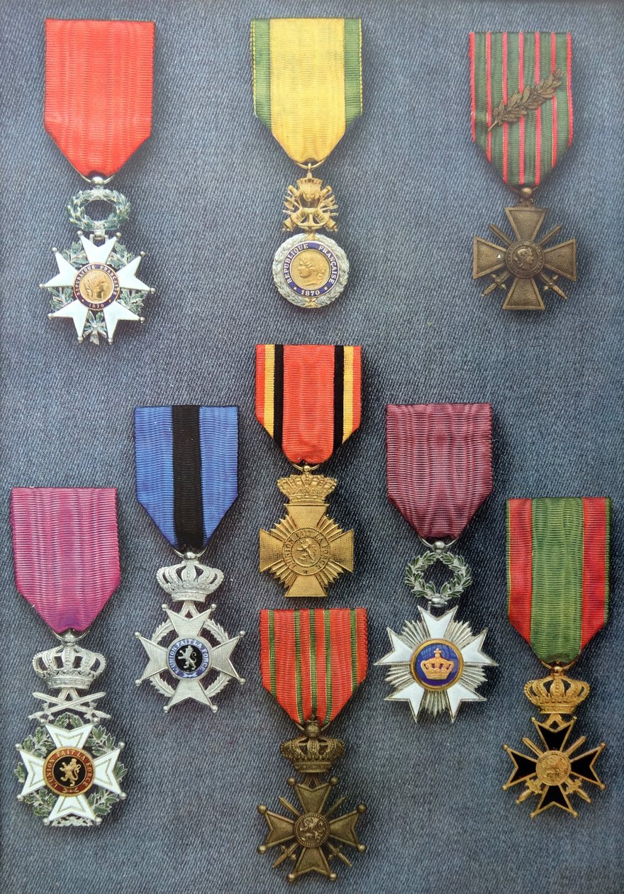 French and Belgian Military Medals by Unknown photographer