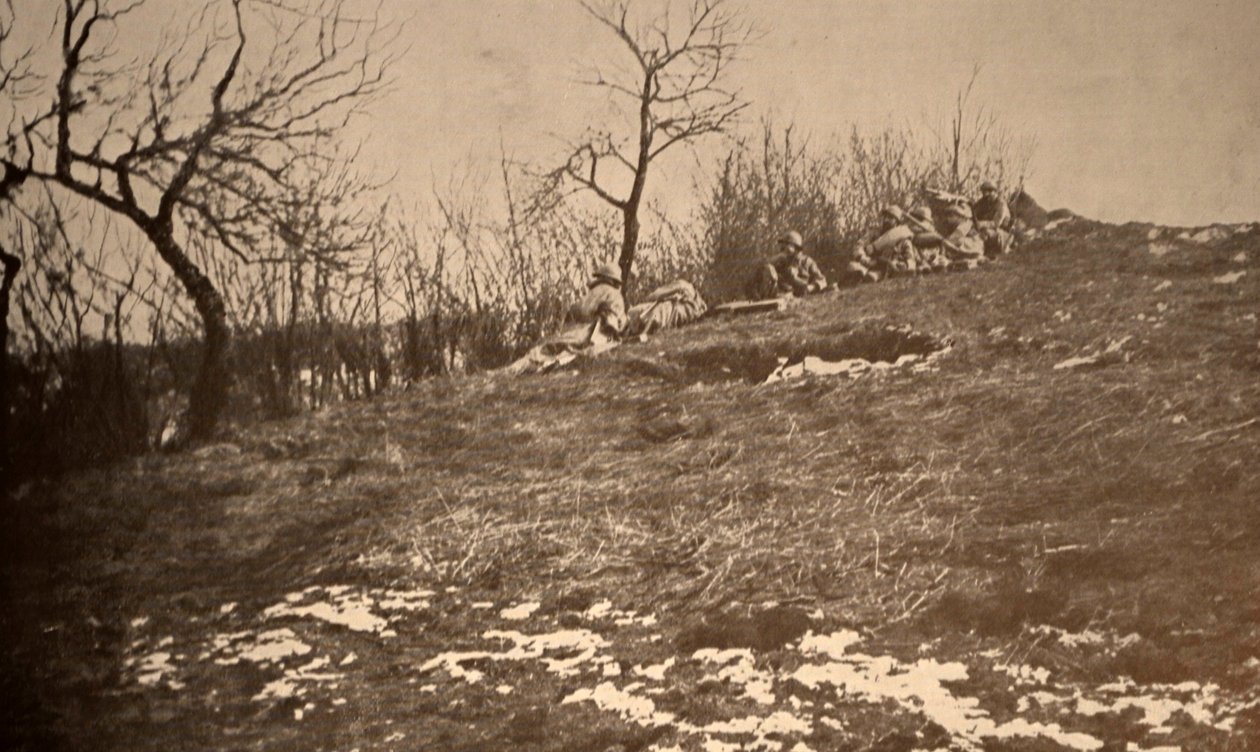 French Troops on a Slope by Unknown photographer