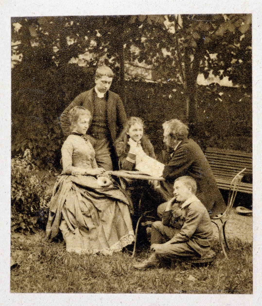 Gustave Eiffel with family, Photography 1882 by Unknown photographer