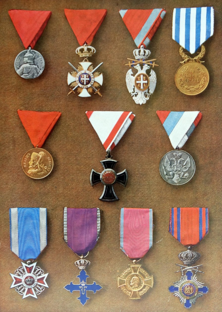 Serbian and Romanian Military Medals by Unknown photographer