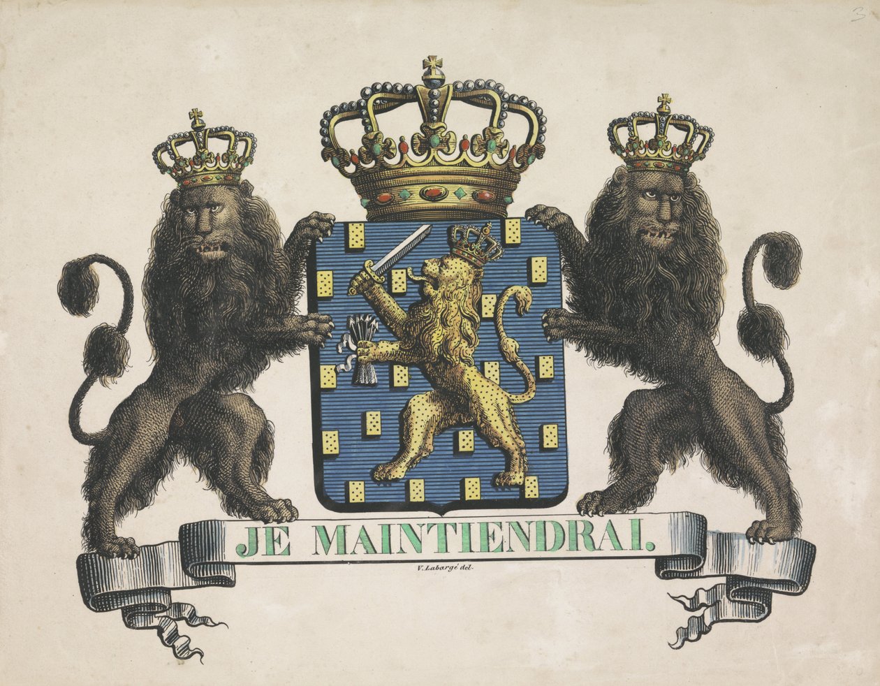 Coat of Arms of the Kingdom of the Netherlands, 1815 by V. Labargé