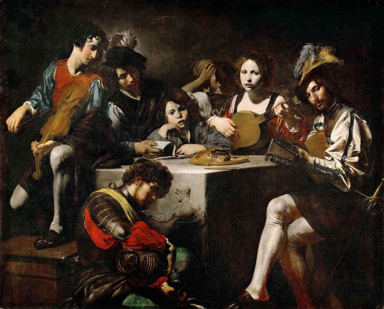 Concert with Bas-Relief by Valentin de Boullogne