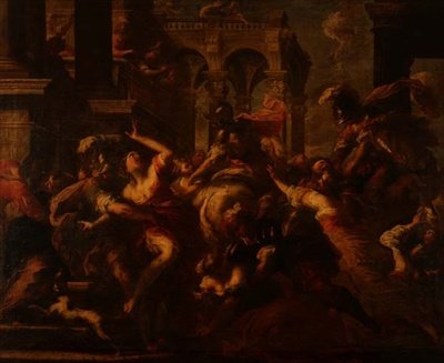 Rape of the Sabines by Valerio Castello