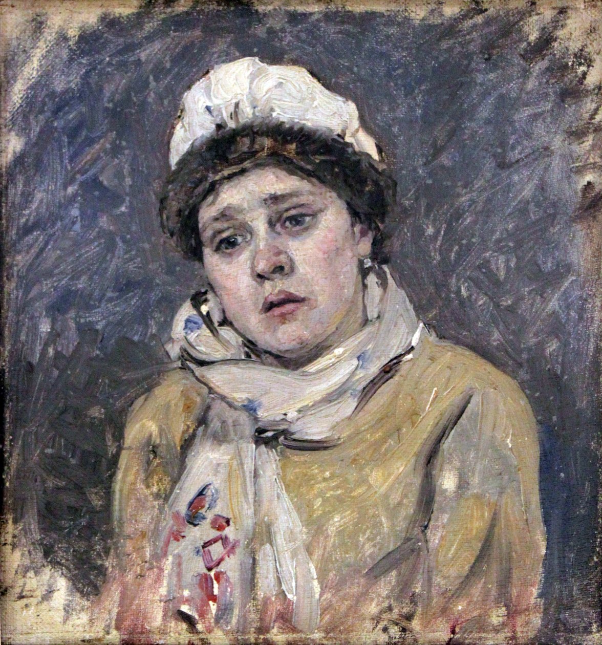 Wife of the Bearded Archer Study for the Picture Morning of the Execution of the Strelitz, 1881 by Vasilij Ivanovic Surikov