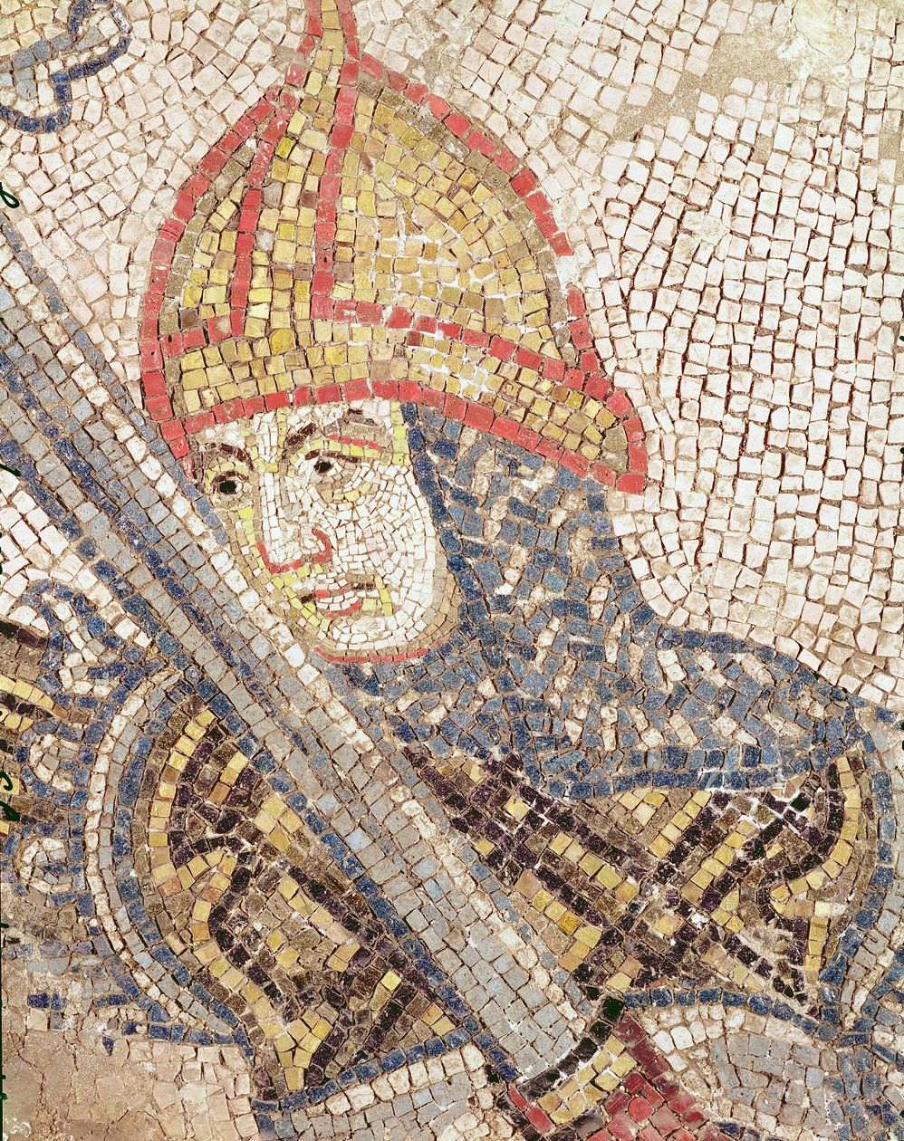 A soldier with a sword by Byzantine School