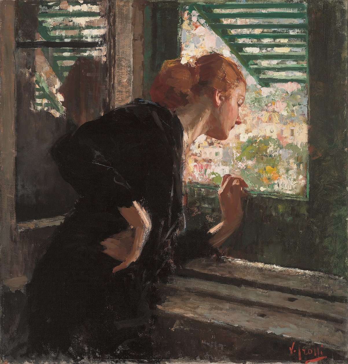 Lady at a Window by Vicenzo Irolli