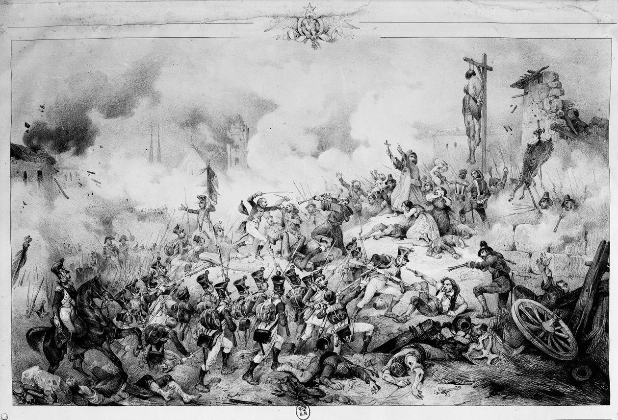 The Siege and capture of Saragossa, 1809 by Victor Adam