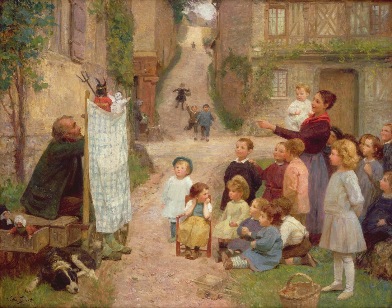 The Puppet Show by Victor Gabriel Gilbert