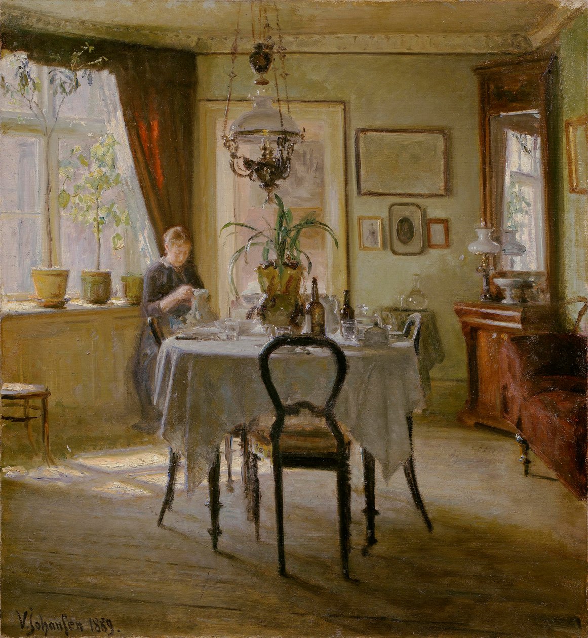 Sunlight in the Dining-room by Viggo Johansen