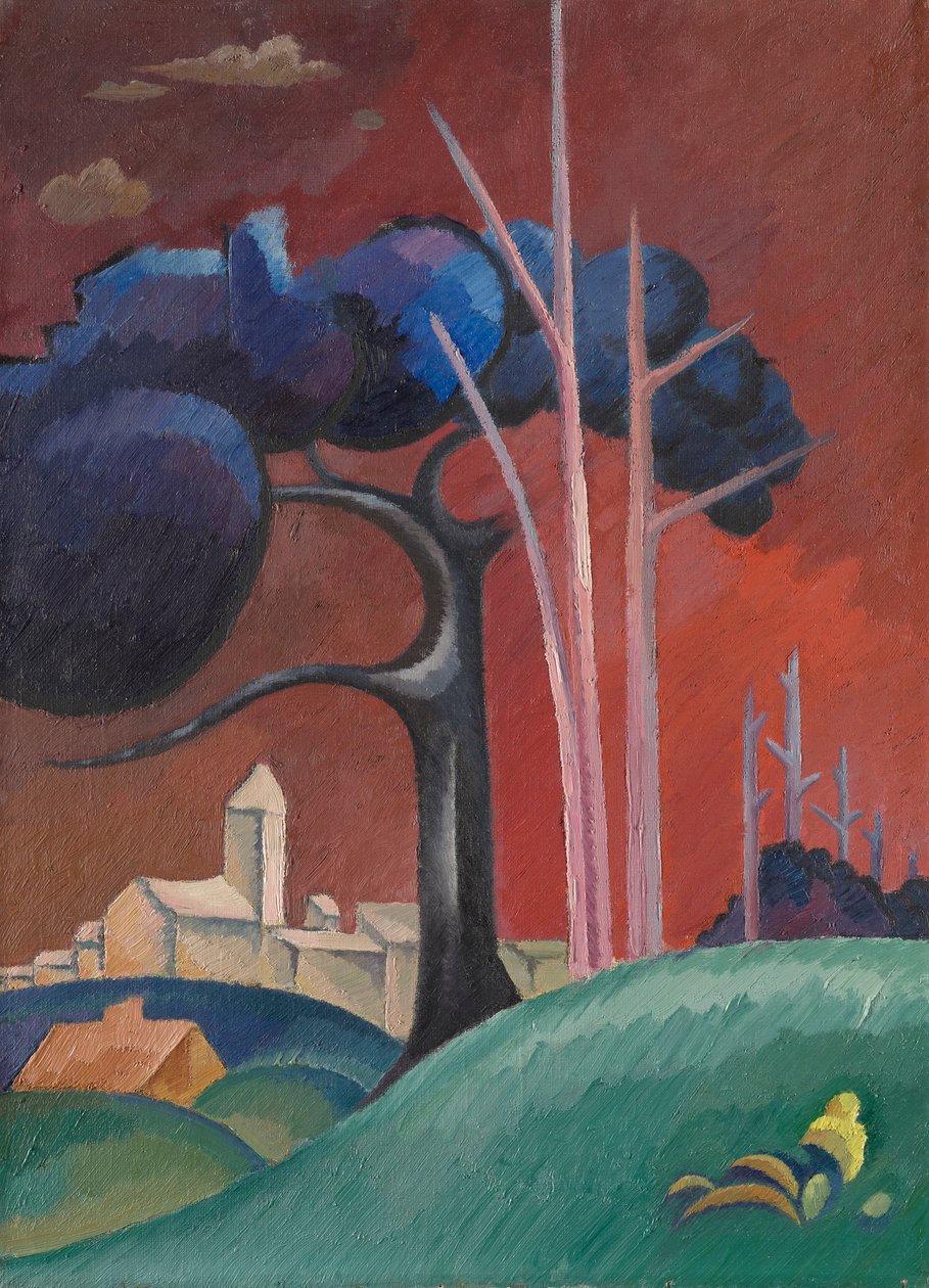 Landscape with Factory by Lake, II by Viking Eggeling