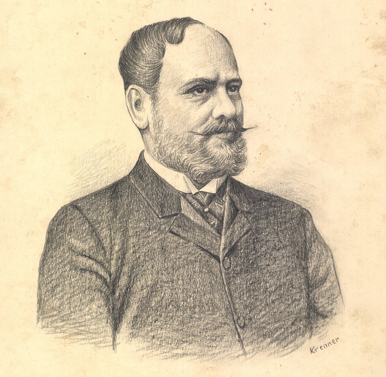 Portrait of Gabor Baross by Viktor Tardos Krenner