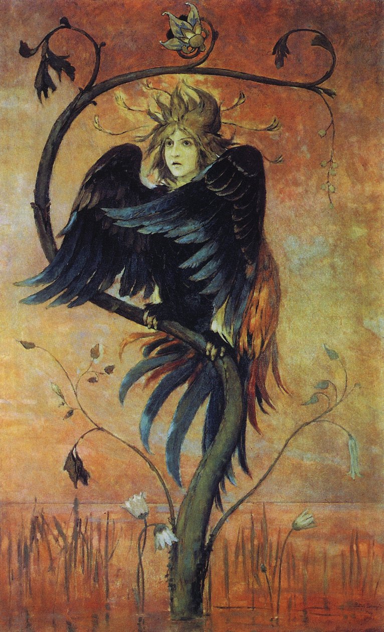 Gamaun, The Prophetic Bird by Viktor Mikhaylovich Vasnetsov