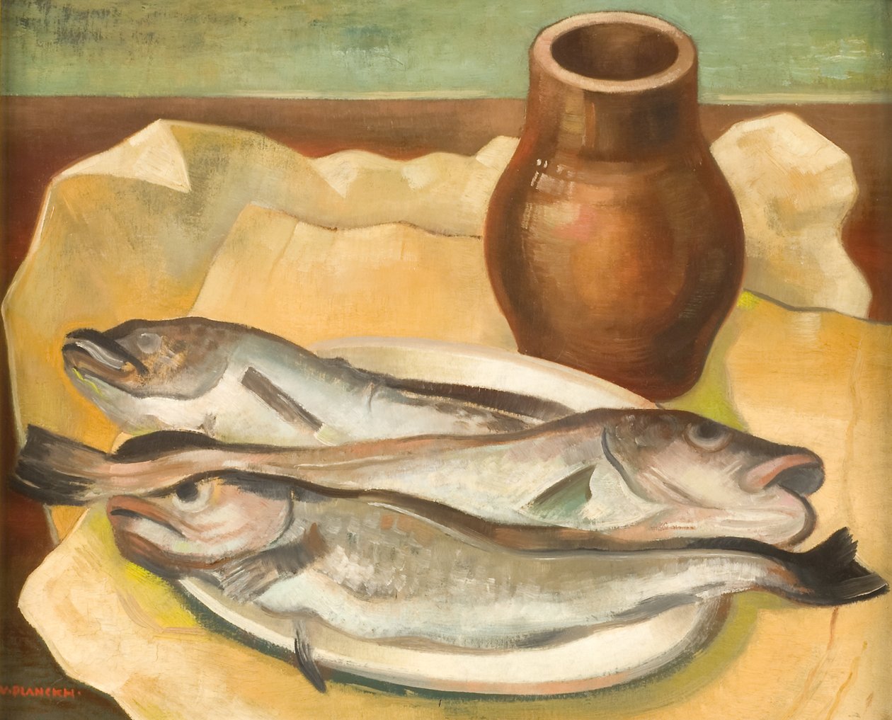 Still Life with Fish by Viktor Planckh