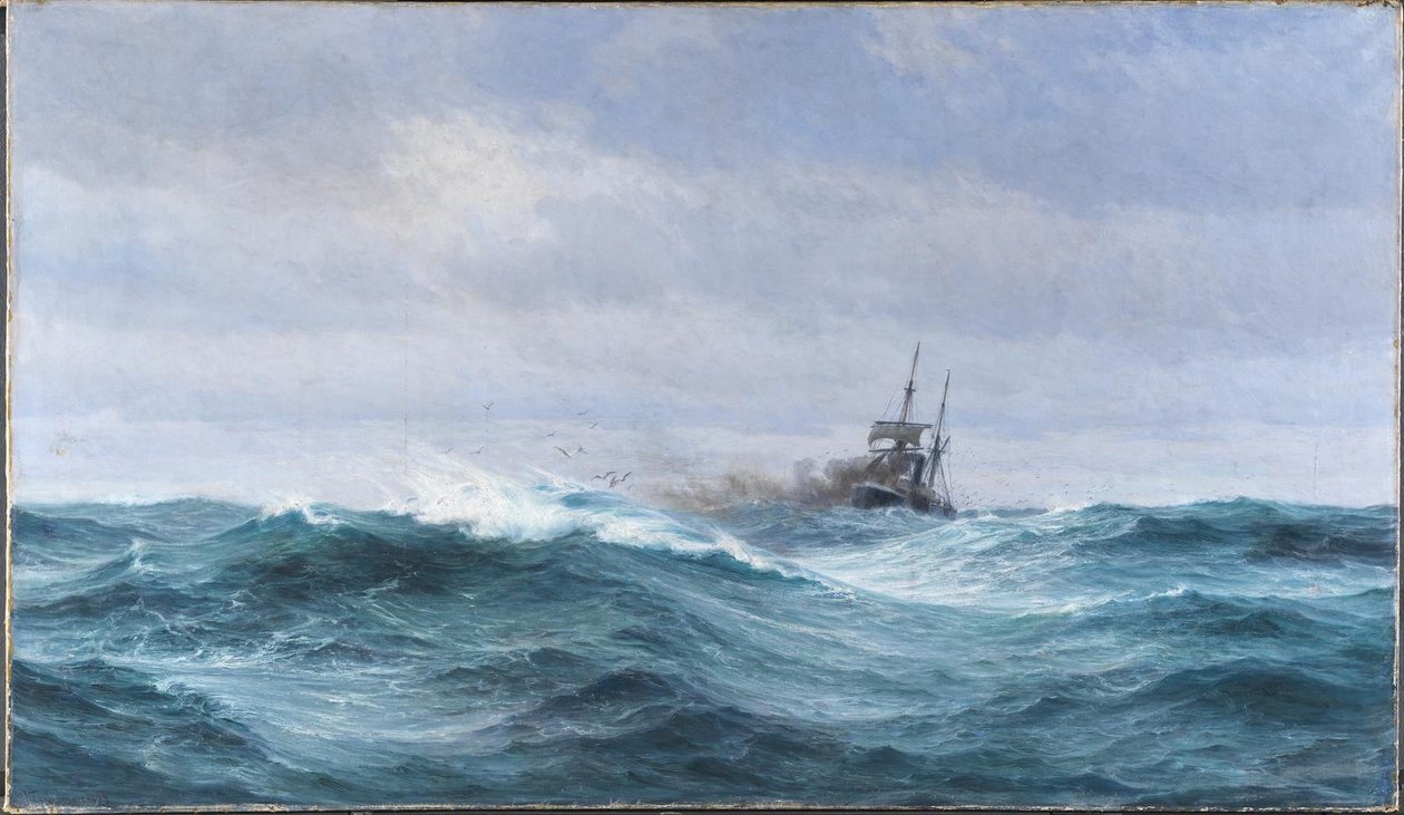 A Ship in a Storm on the Atlantic by Vilhelm Arnesen