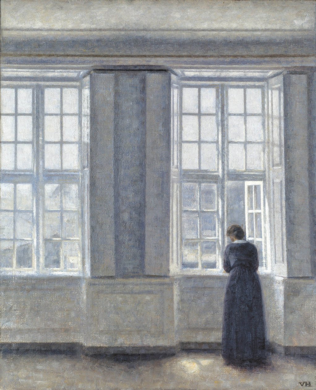 The Tall Windows by Vilhelm Hammershøi