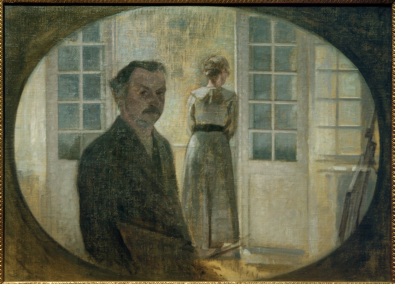 The Artist and His Wife by Vilhelm Hammershoi