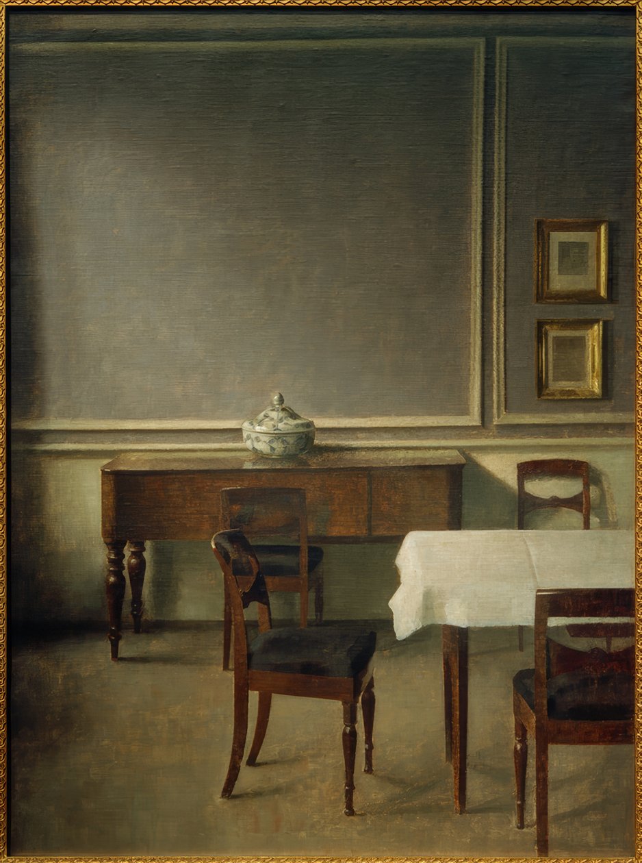 Interior with Porcelain Tureen by Vilhelm Hammershoi