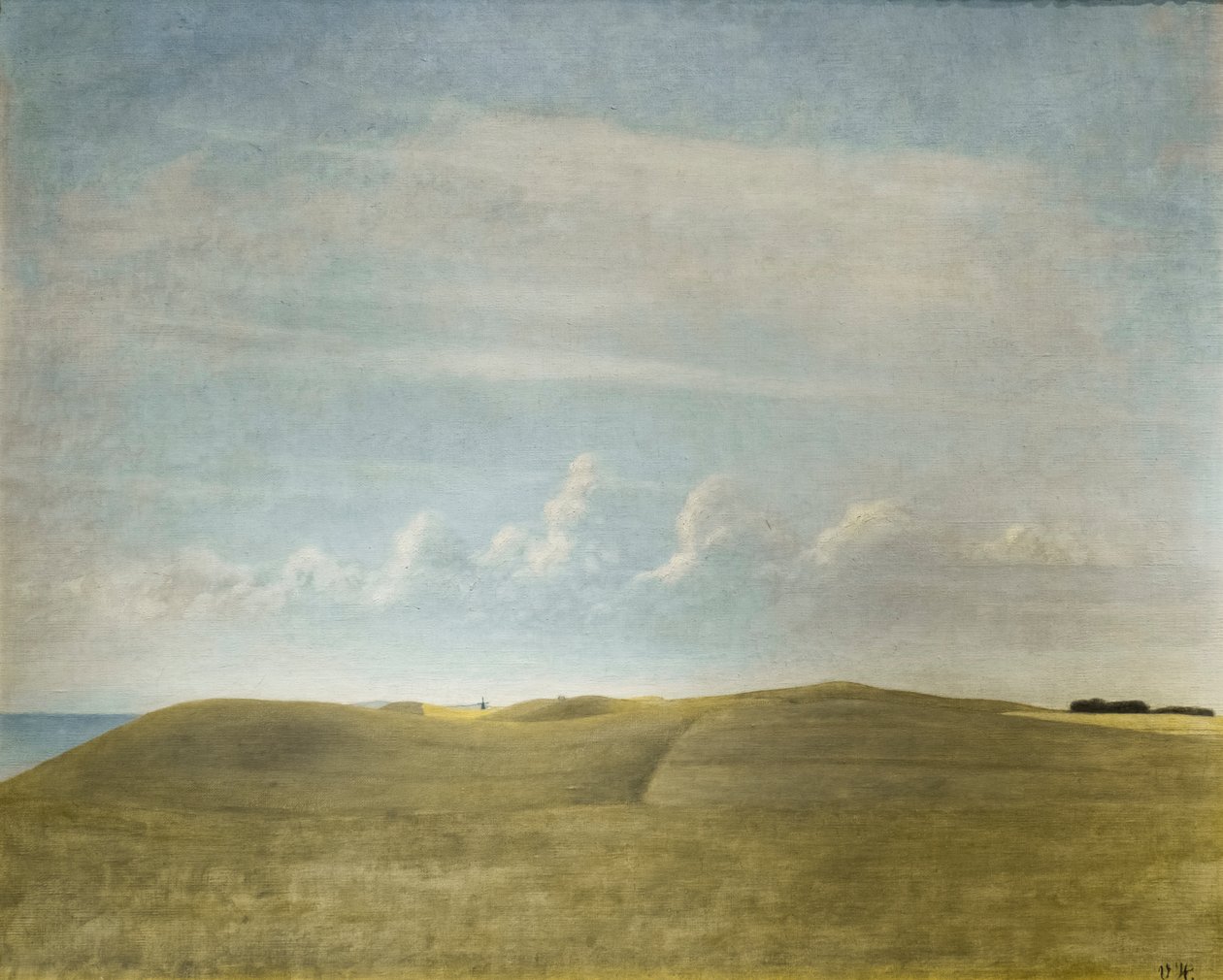 Landscape (view of Refsnaes) by Vilhelm Hammershoi