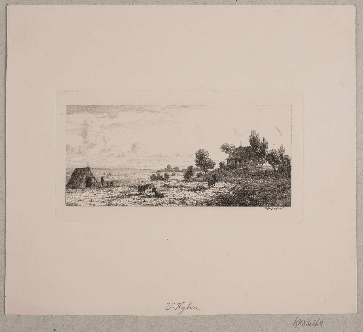 Landscape with a Farmhouse and a Cottage by Vilhelm Kyhn
