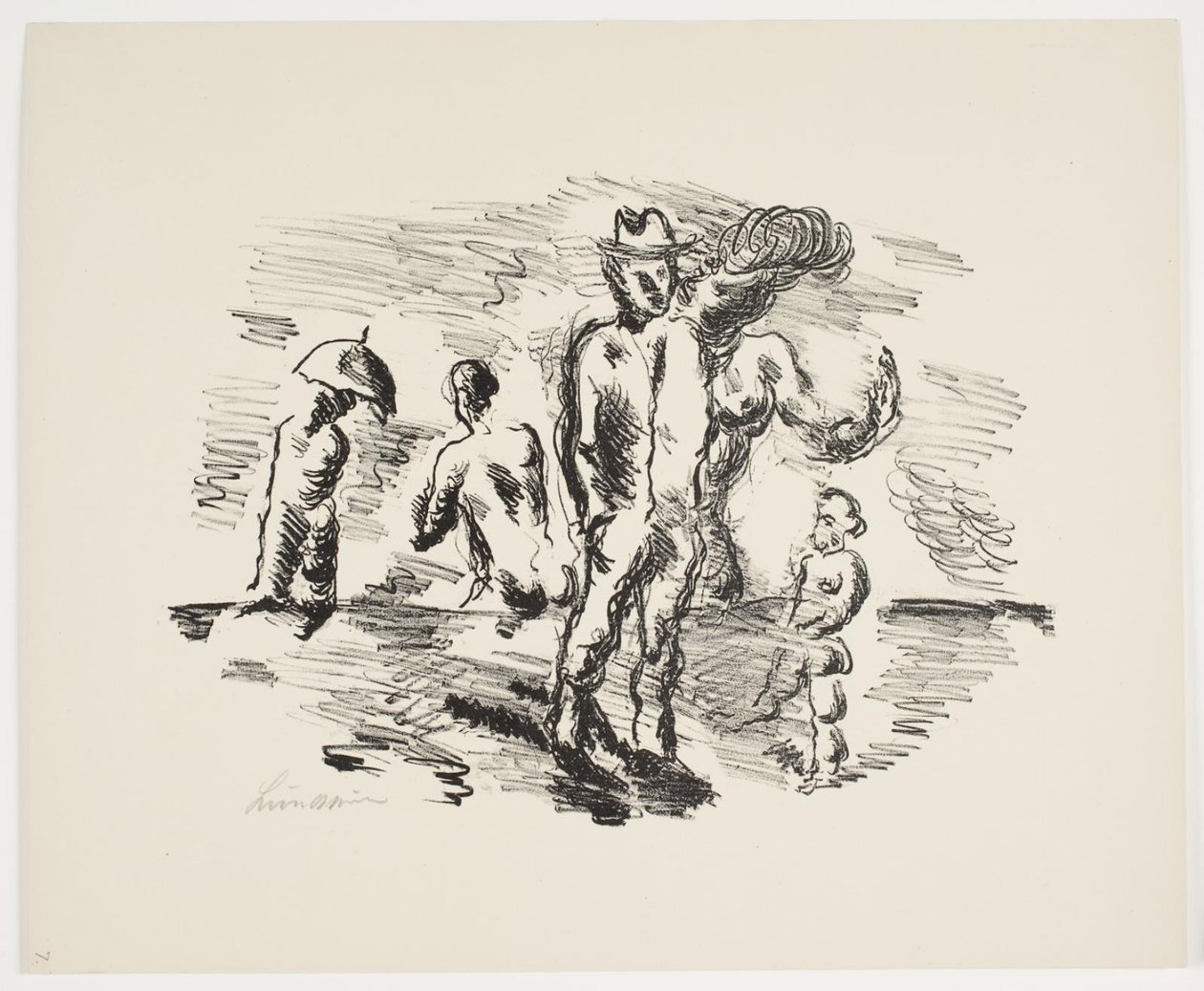 Page from "Klingens Kunstnermappe Nr. 2" by Vilhelm Lundstrøm