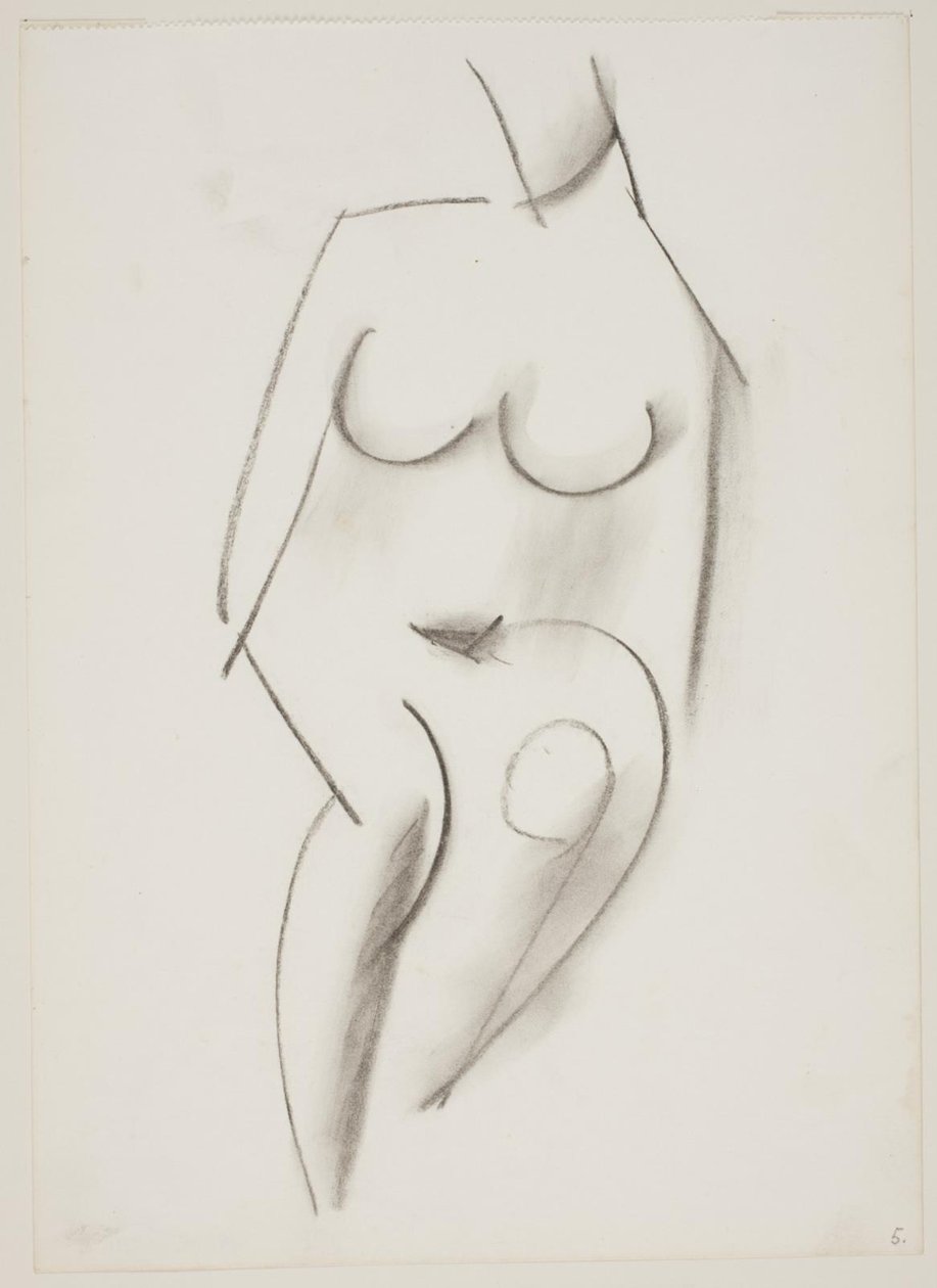 Seated Nude Woman from the Front by Vilhelm Lundstrøm