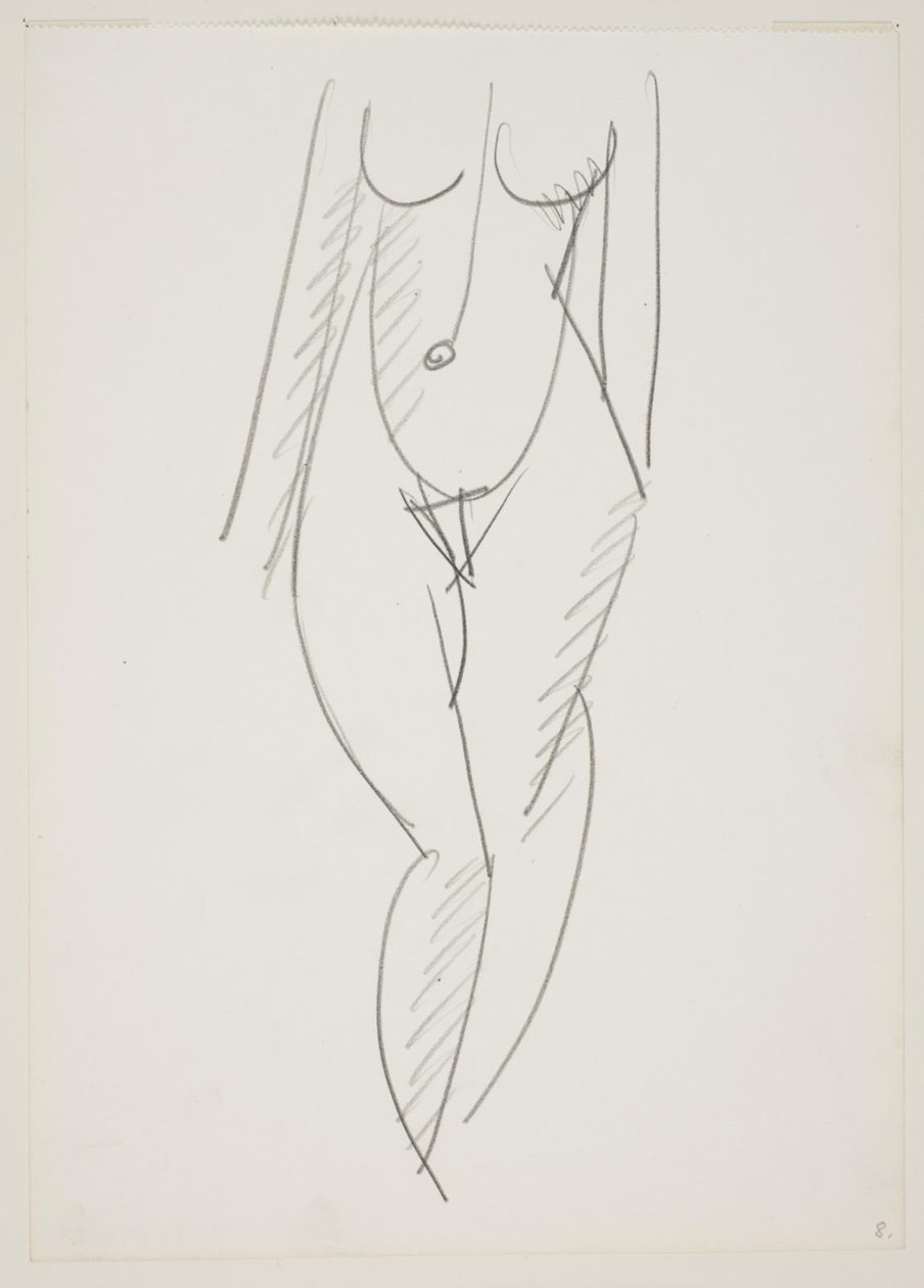 Standing Naked Woman Seen from the Front by Vilhelm Lundstrøm