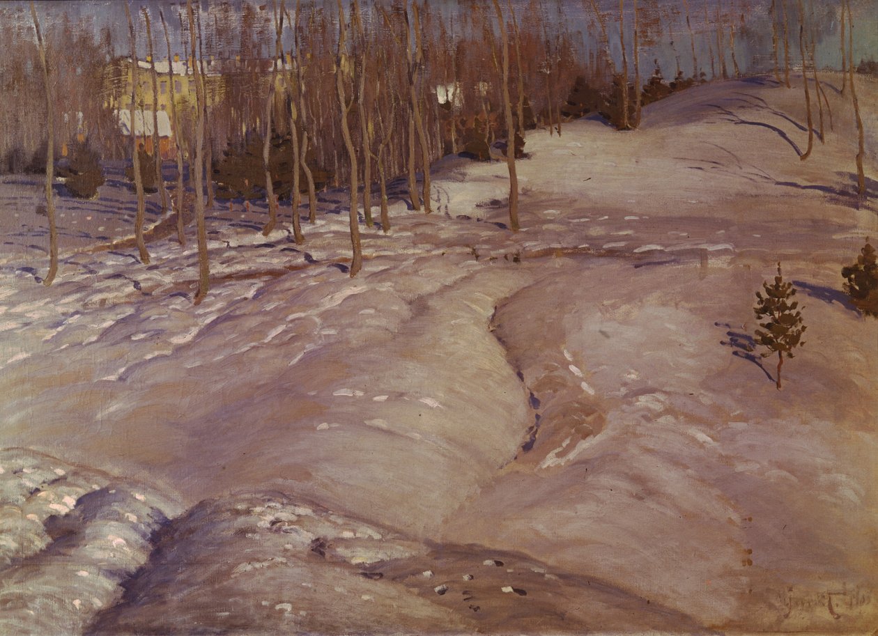 Winter Landscape. March Evening, c. 1900 by Vilhelms Purvitis