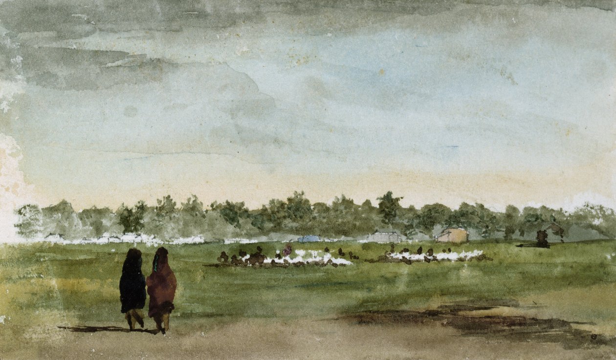 Osage Race Course, Southern Kansas, 1869-71 by Vincent Colyer