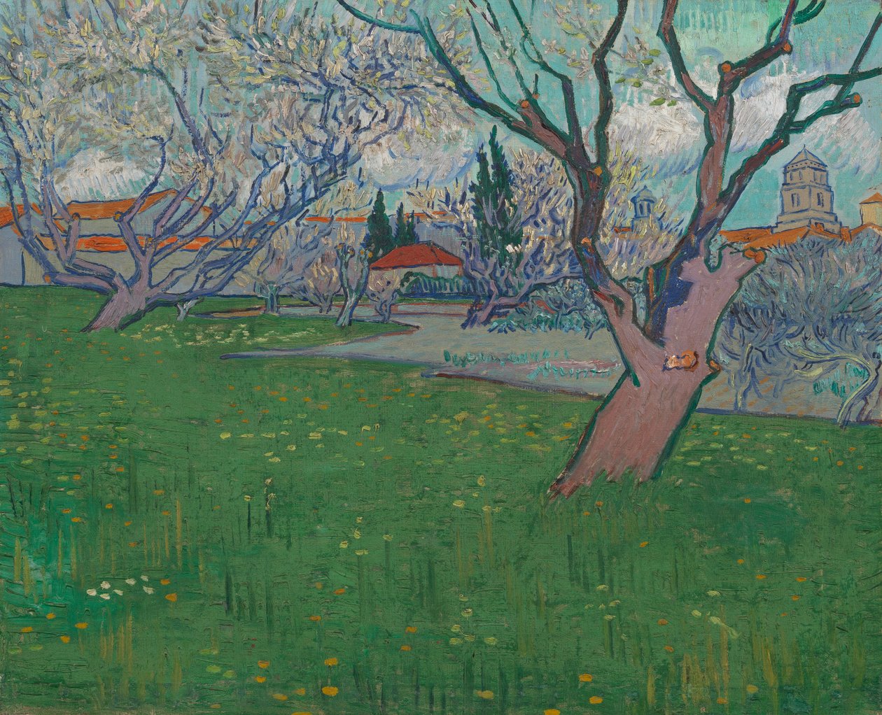 Orchards in Blossom, View of Arles by Vincent van Gogh