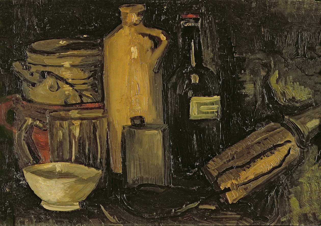 Still Life with Pots, Bottles and Flasks, c.1886 by Vincent van Gogh