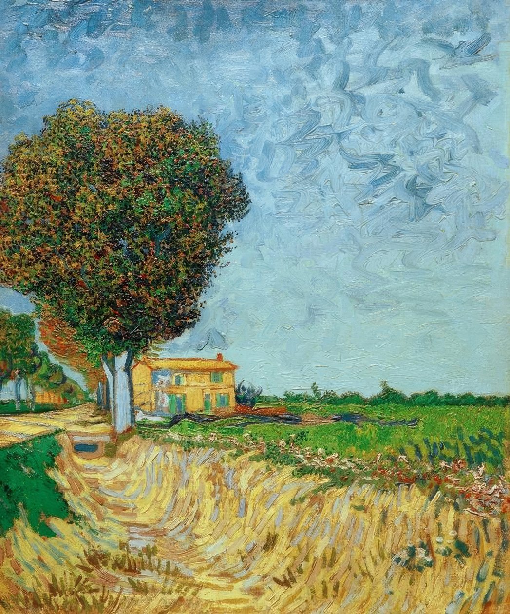 Alley in Arles with Houses by Vincent van Gogh