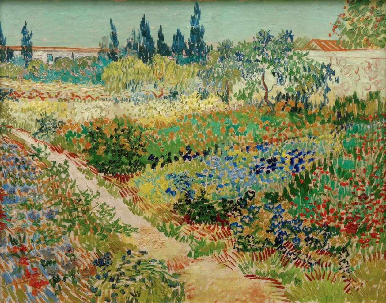 Blooming Garden with Path by Vincent van Gogh