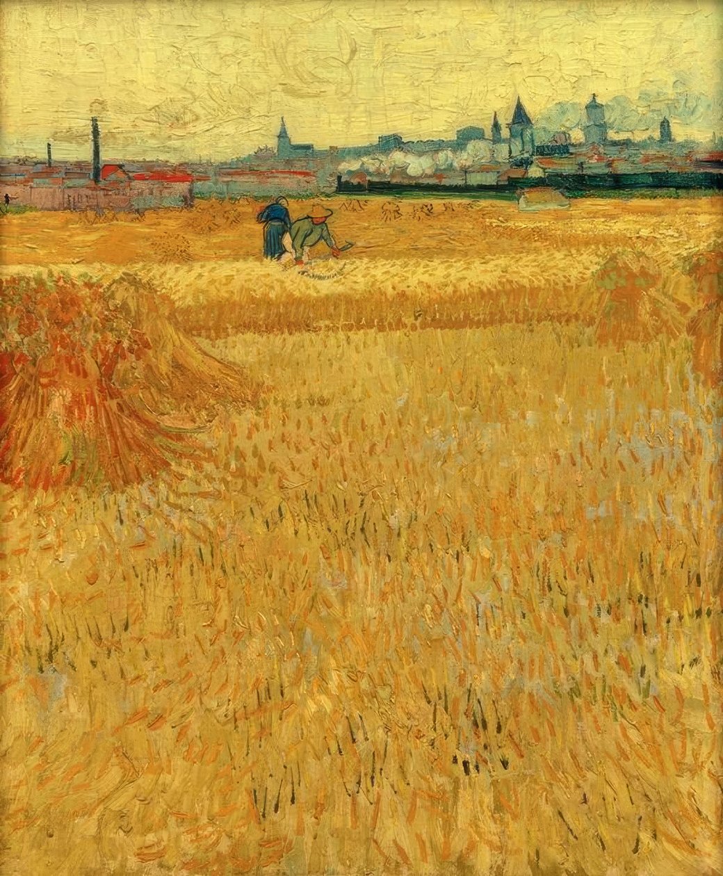 Wheat Field with View of Arles by Vincent van Gogh