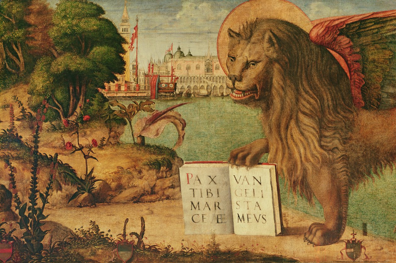 Detail of the Lion of St. Mark, 1516 (detail) by Vittore Carpaccio