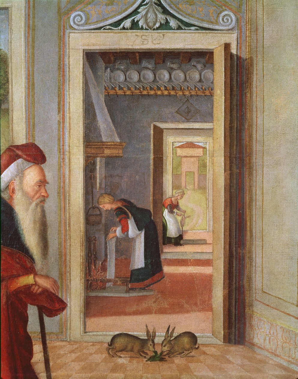 The Birth of the Virgin (Detail) by Vittore Carpaccio