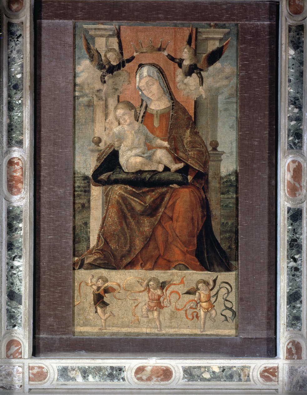 Virgin and Child Enthroned with Five Angels by Vittore Carpaccio