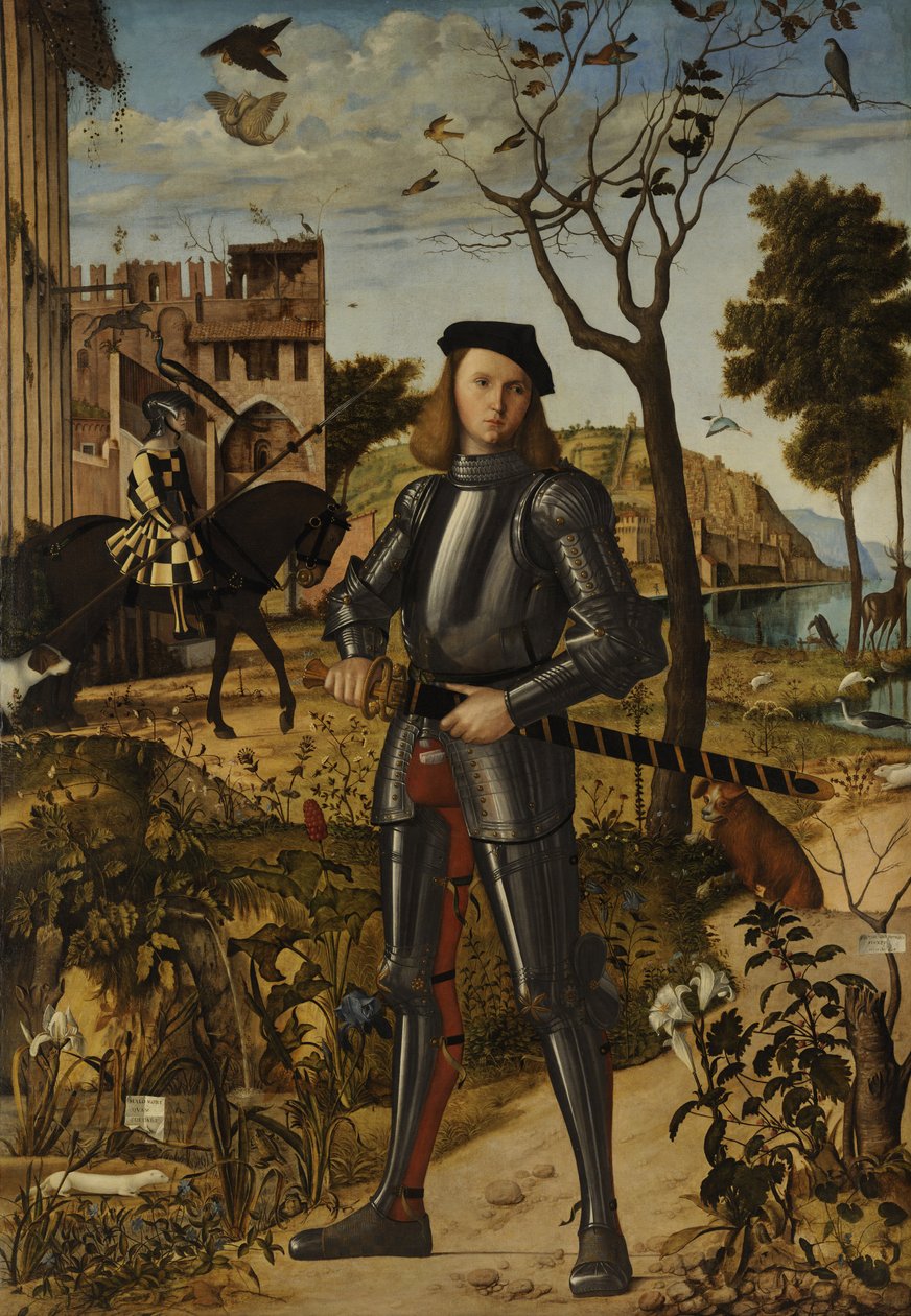Young Knight in a Landscape by Vittore Carpaccio