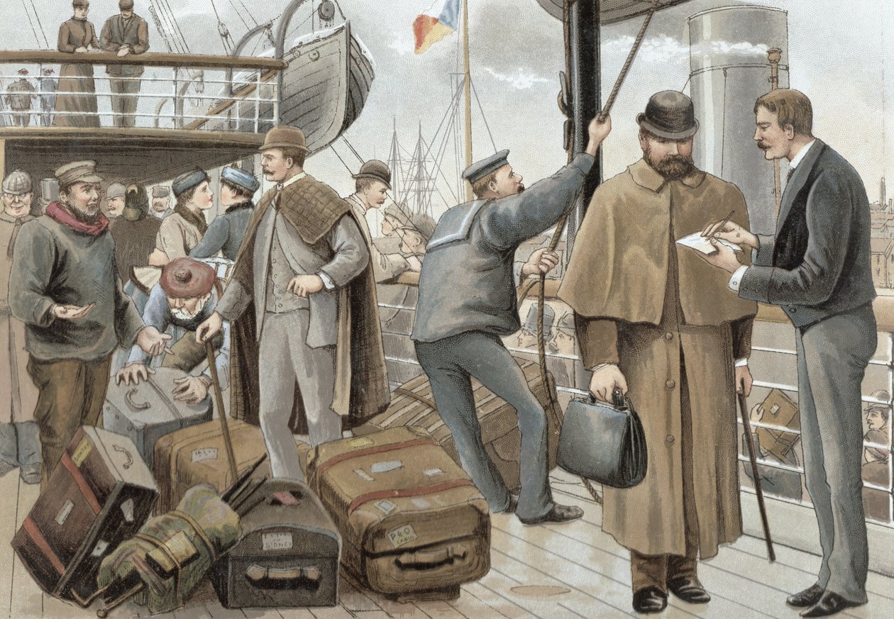 Going on Board at Tilbury, from 
