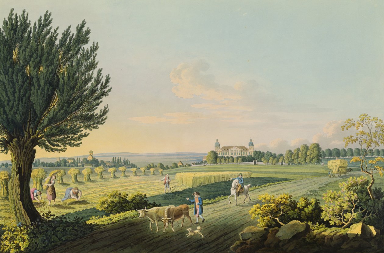 View of Hundisburg engraved by Carl August Richter by W. after Behrendsen