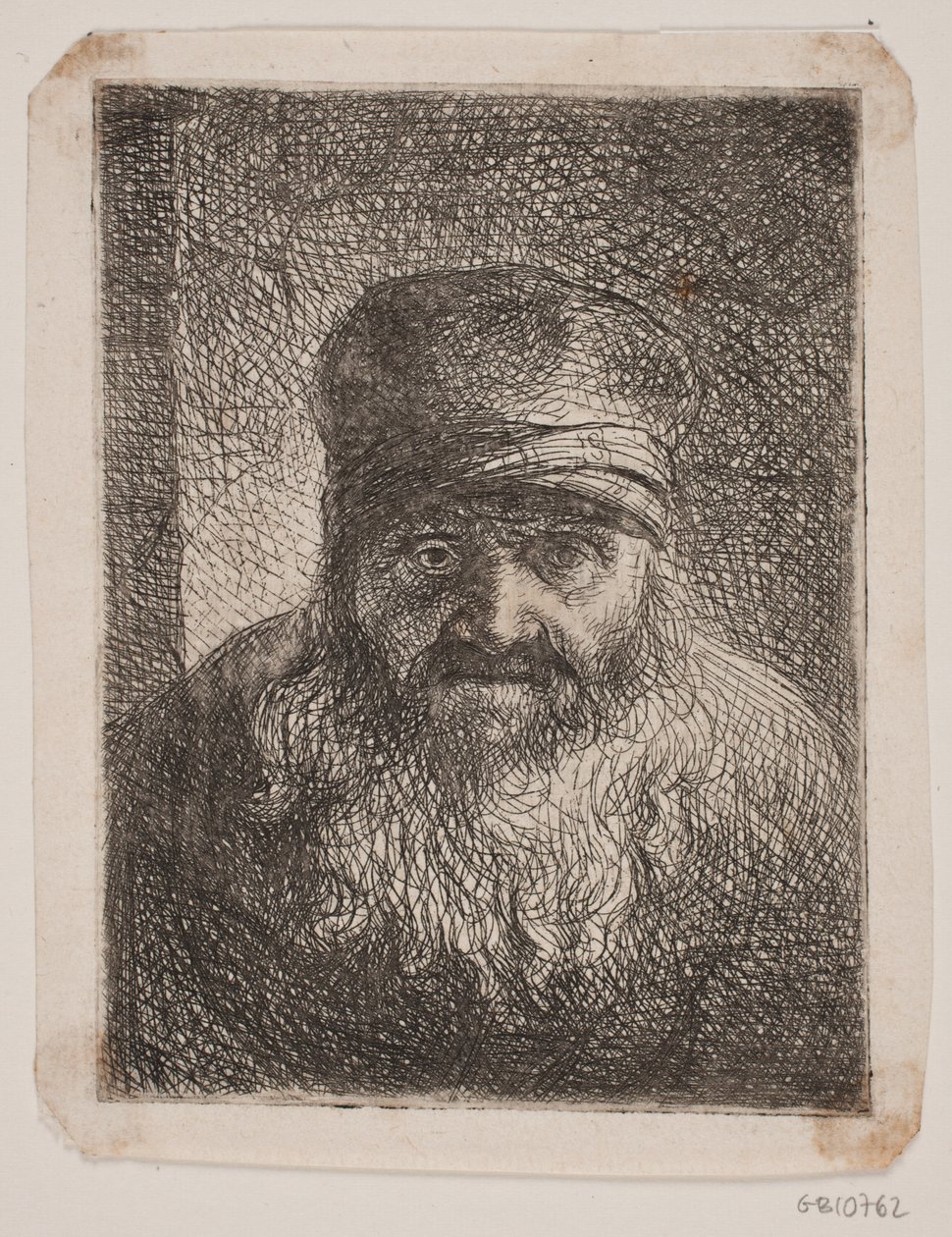 Old Bearded Man. Bust Portrait Facing Forward by W.A. Müller